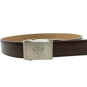 Nexbelt PRC Mens BrownBelt No Holes Cavalier Golf Yacht Club Buckle Adjustable